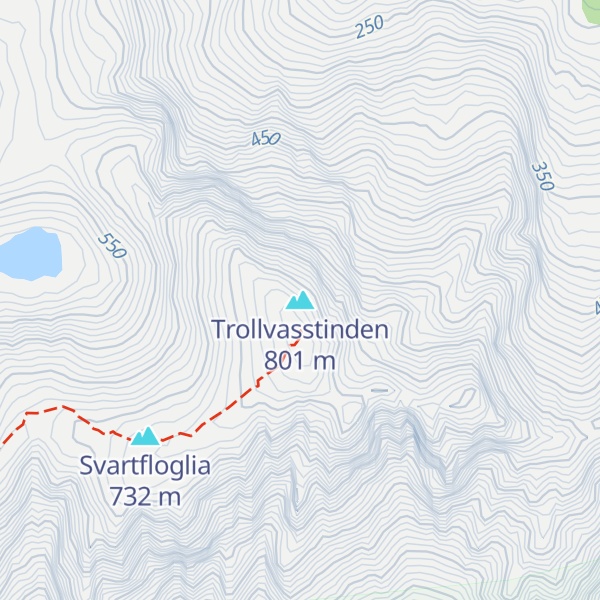 Map of Trollvasstinden
