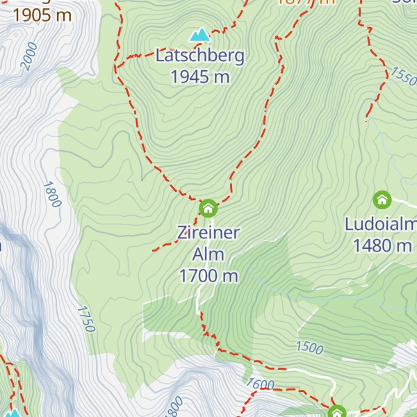 Map of Zireiner Alm