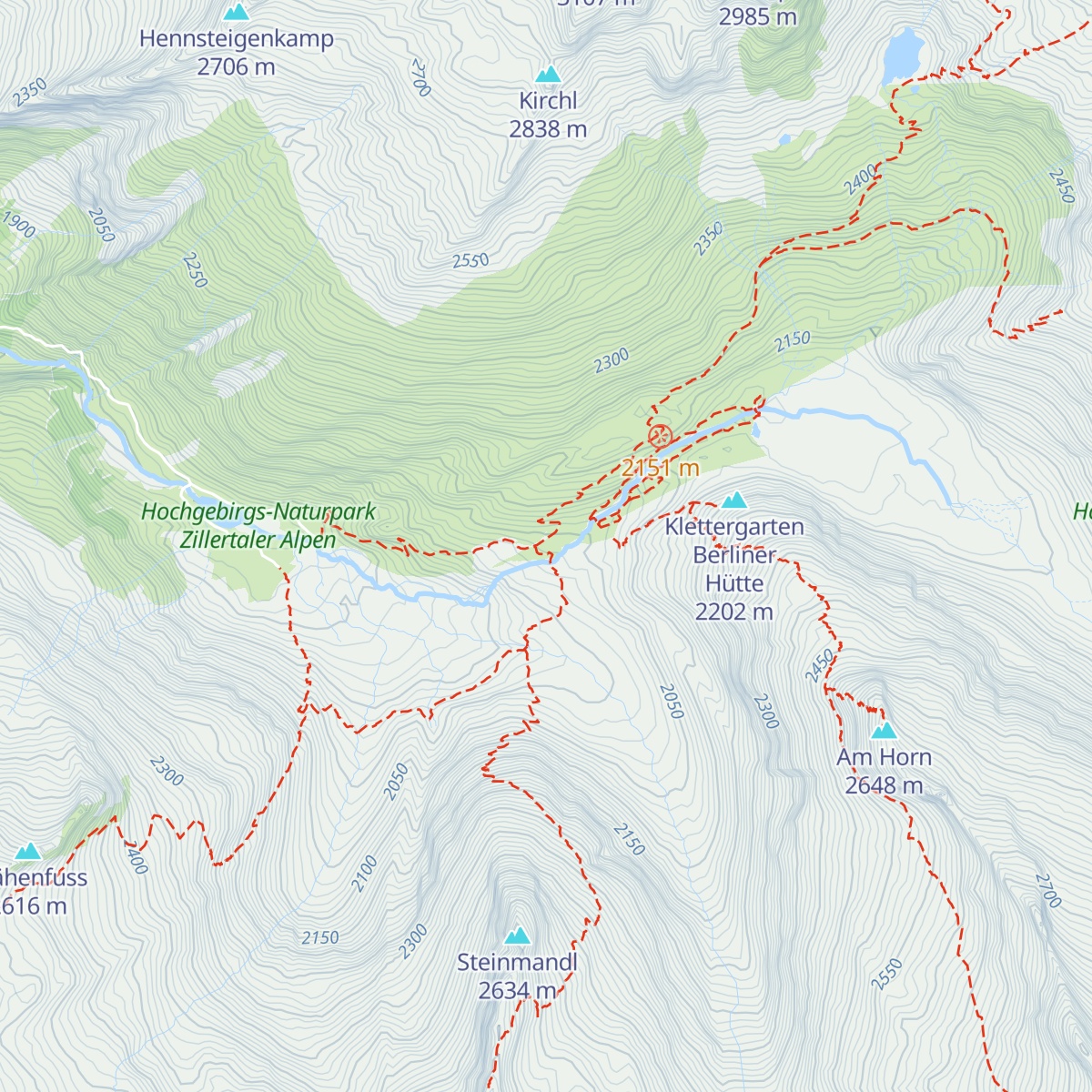 Berliner Hütte map