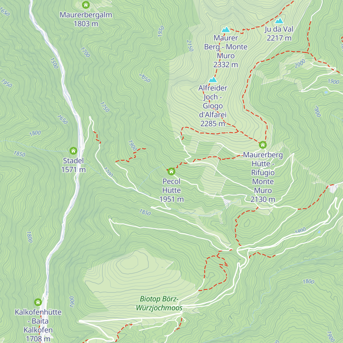 Pecol Hütte map