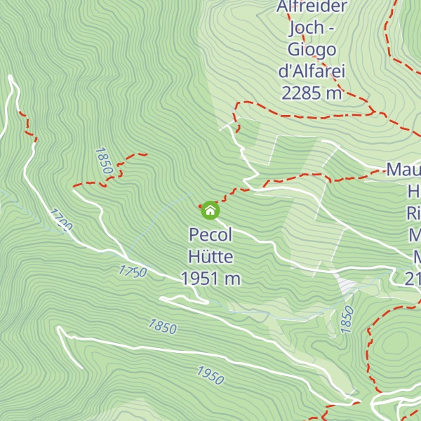 Map of Pecol Hütte