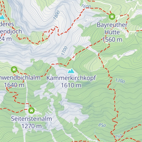 Map of Kammerkirchkopf