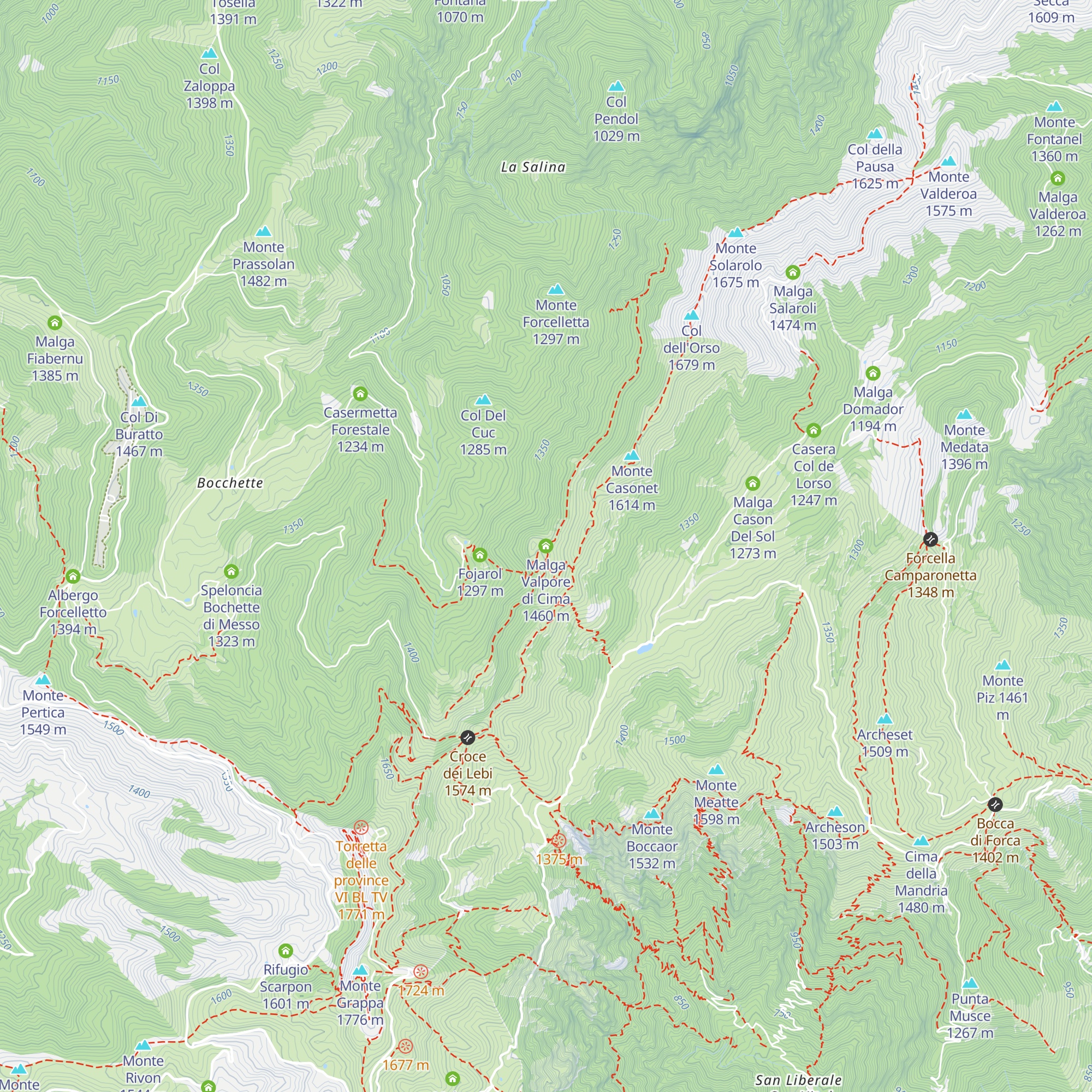 Malga Valpore di Cima map