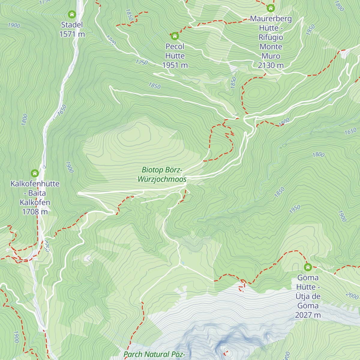 Ütia de Börz - Würzjochhütte map