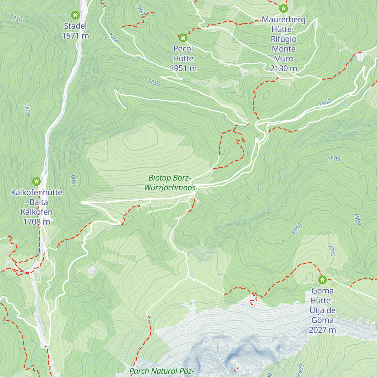 Ütia de Börz - Würzjochhütte map