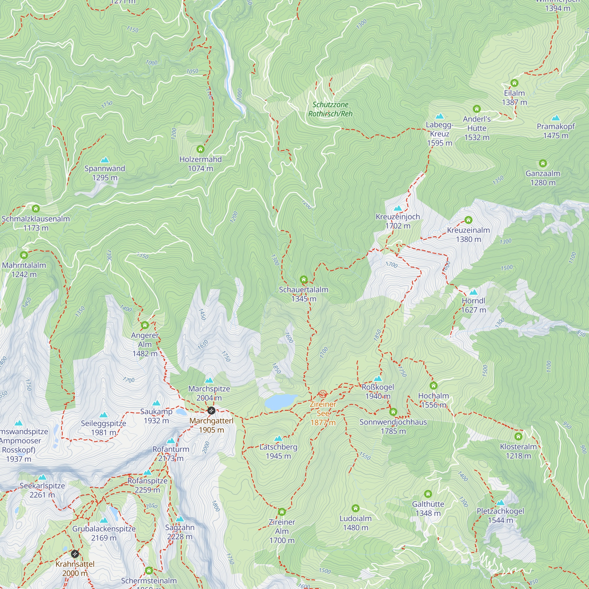 Schauertalalm map