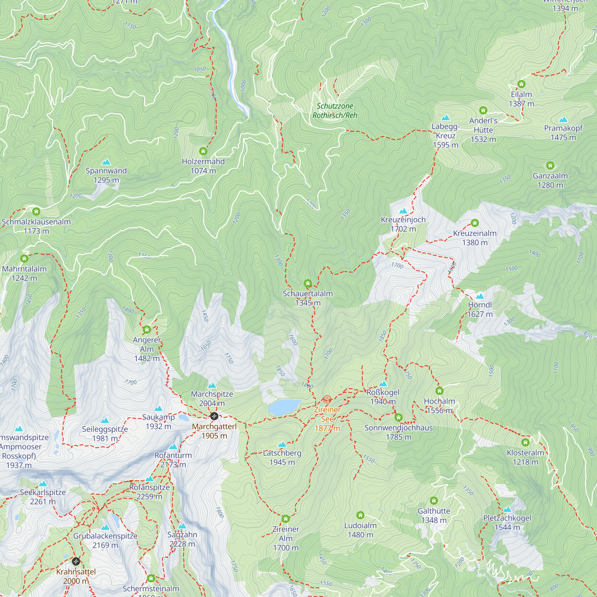 Schauertalalm map