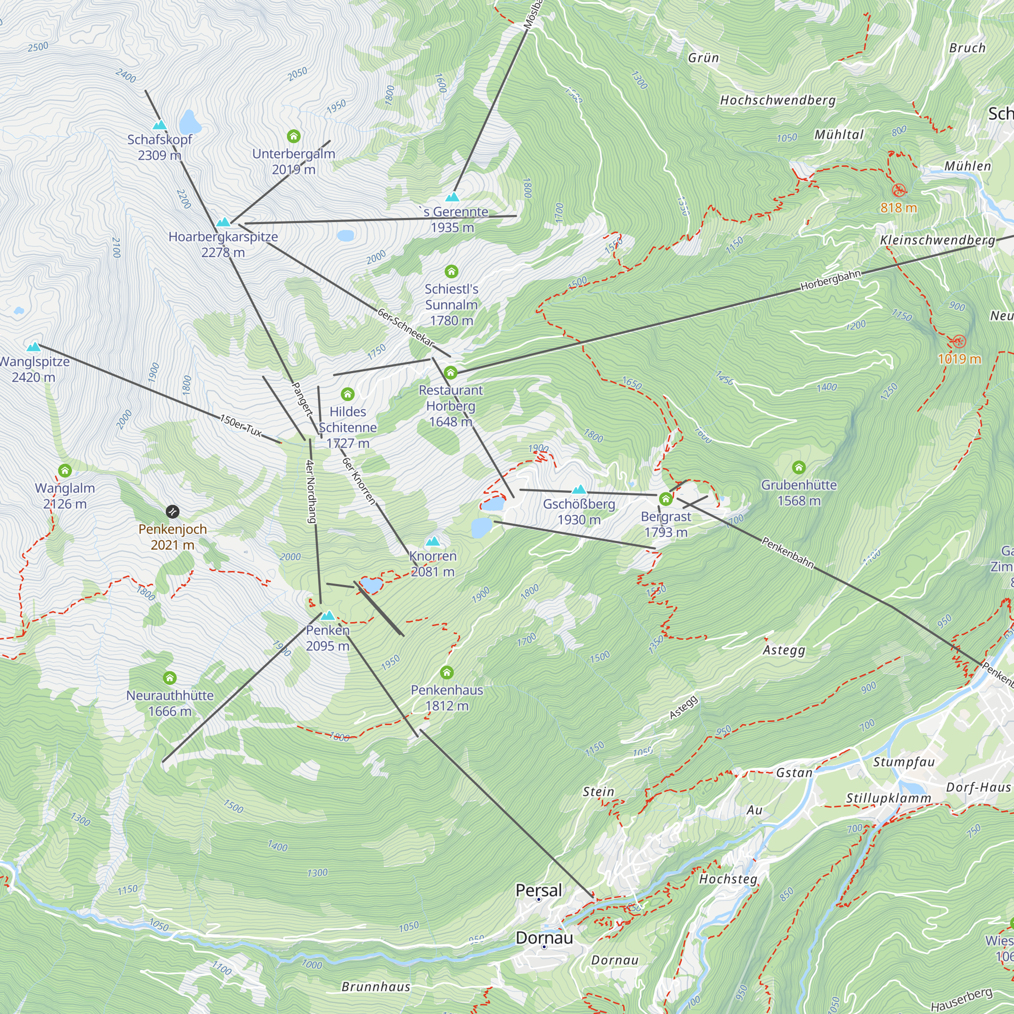 Kasermandl am Penken map
