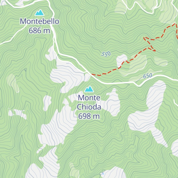 Map of Monte Chioda