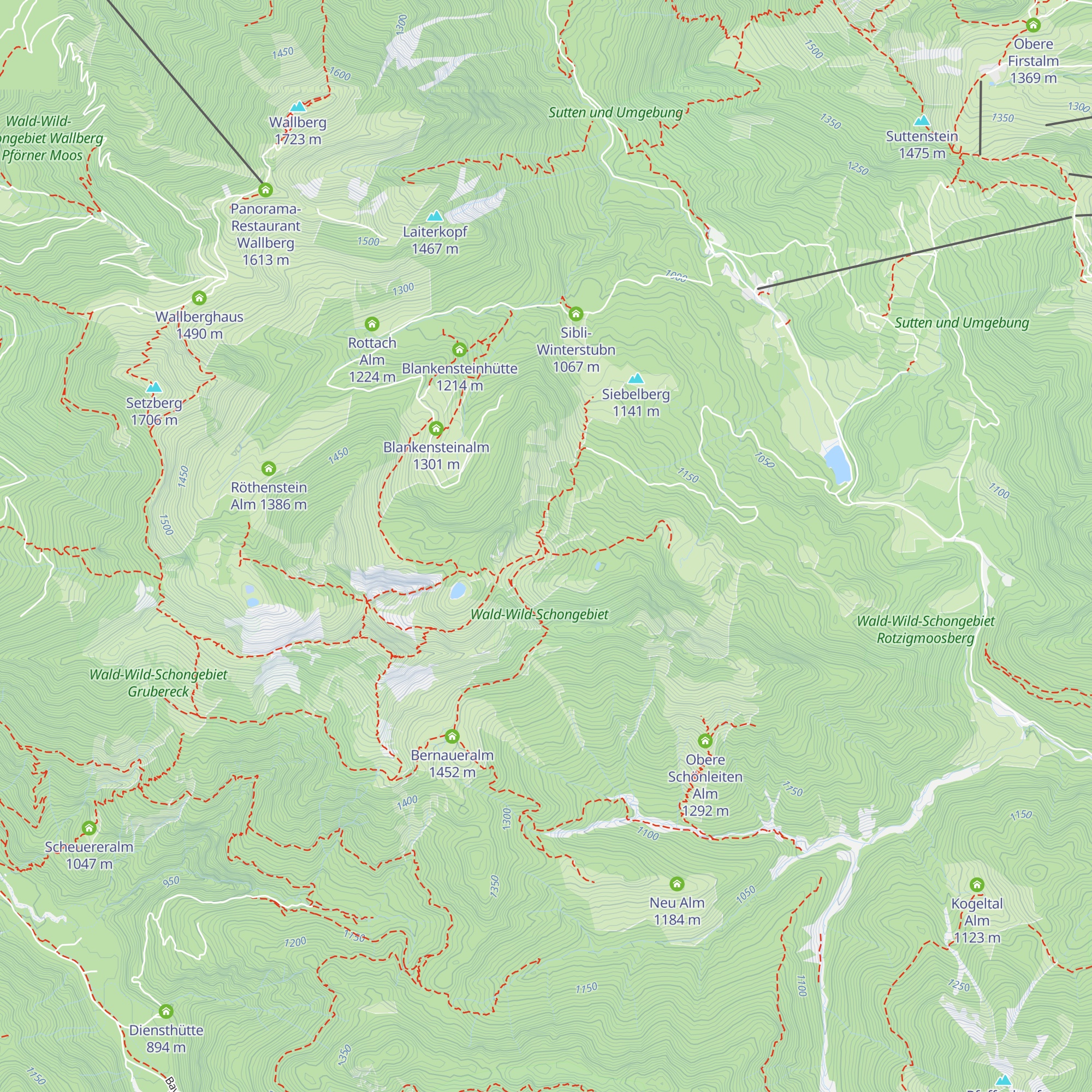 Riedereckalm map