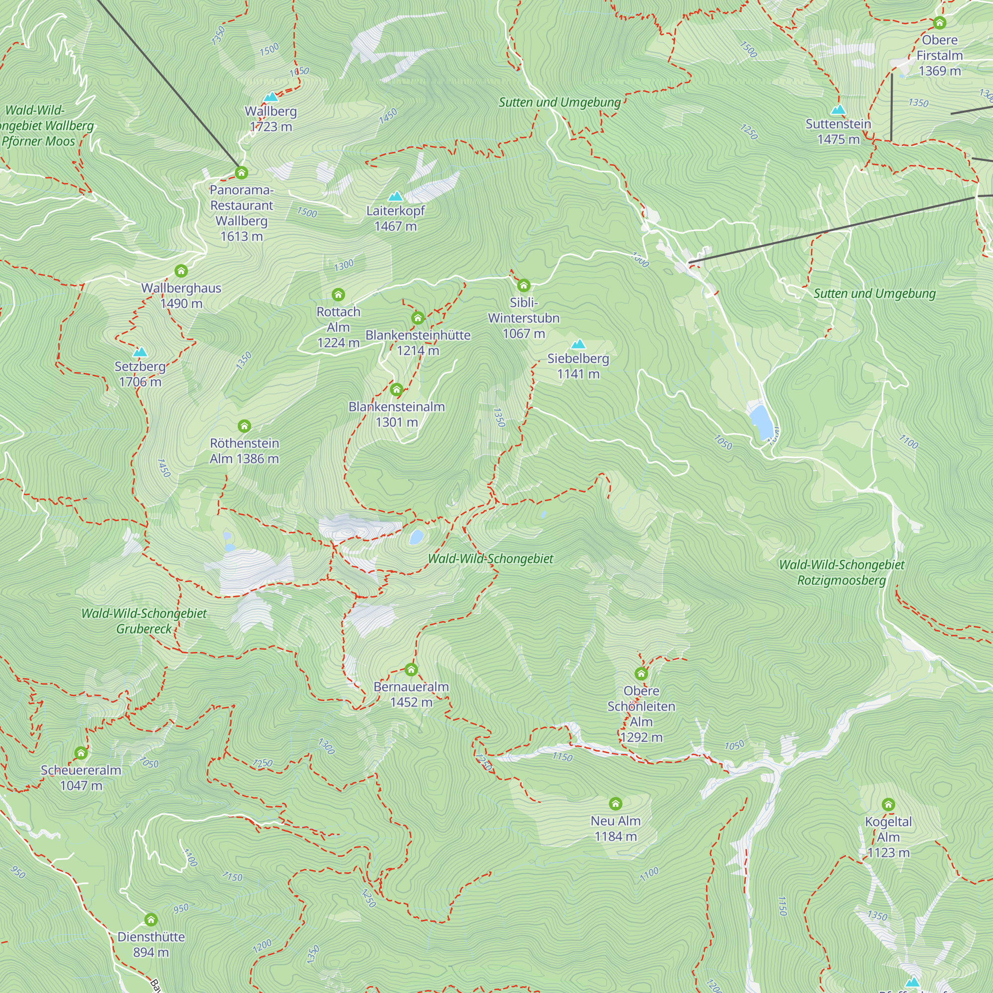 Riedereckalm map