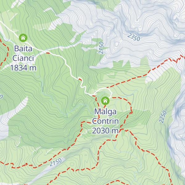 Map of Rifugio Contrin