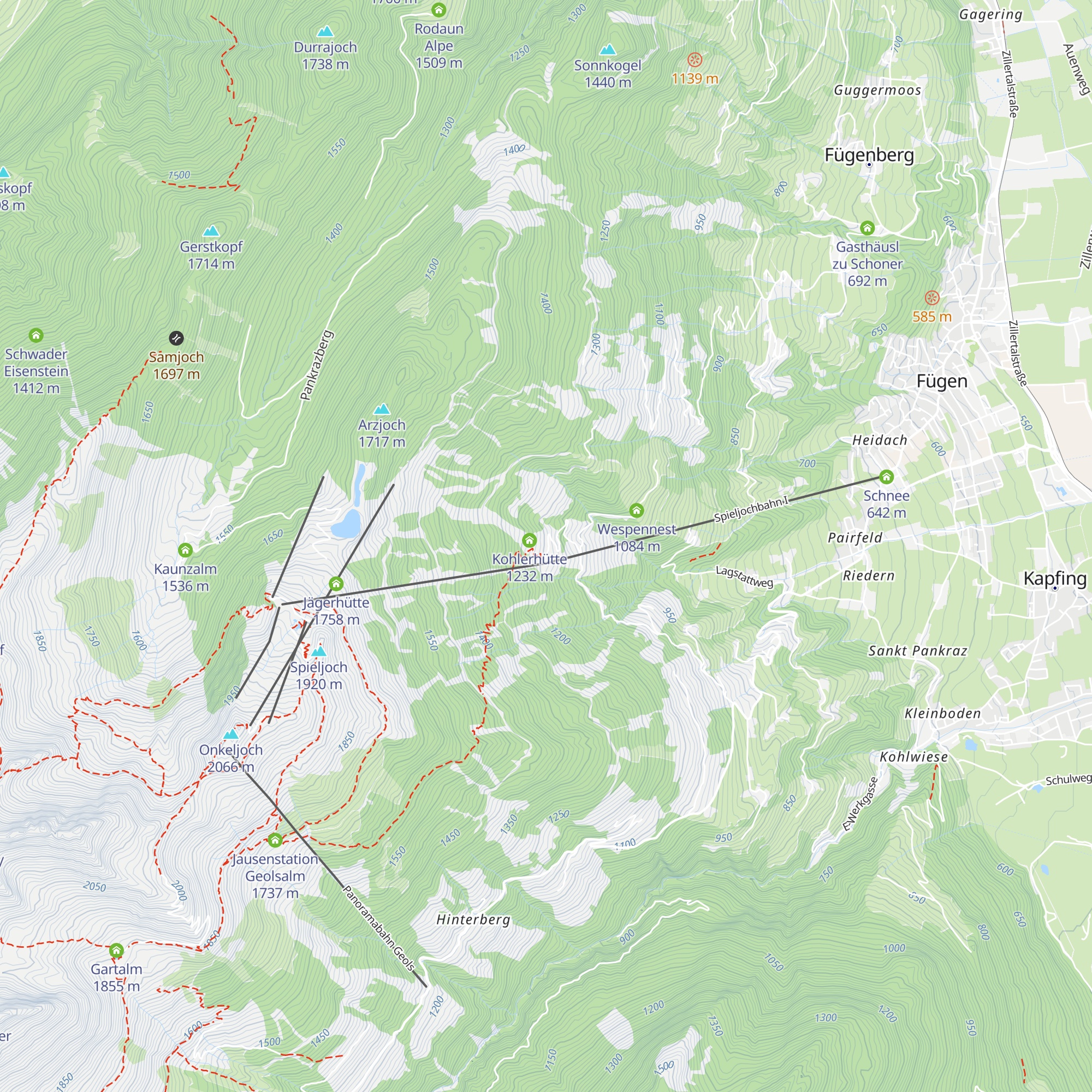Kohleralm map