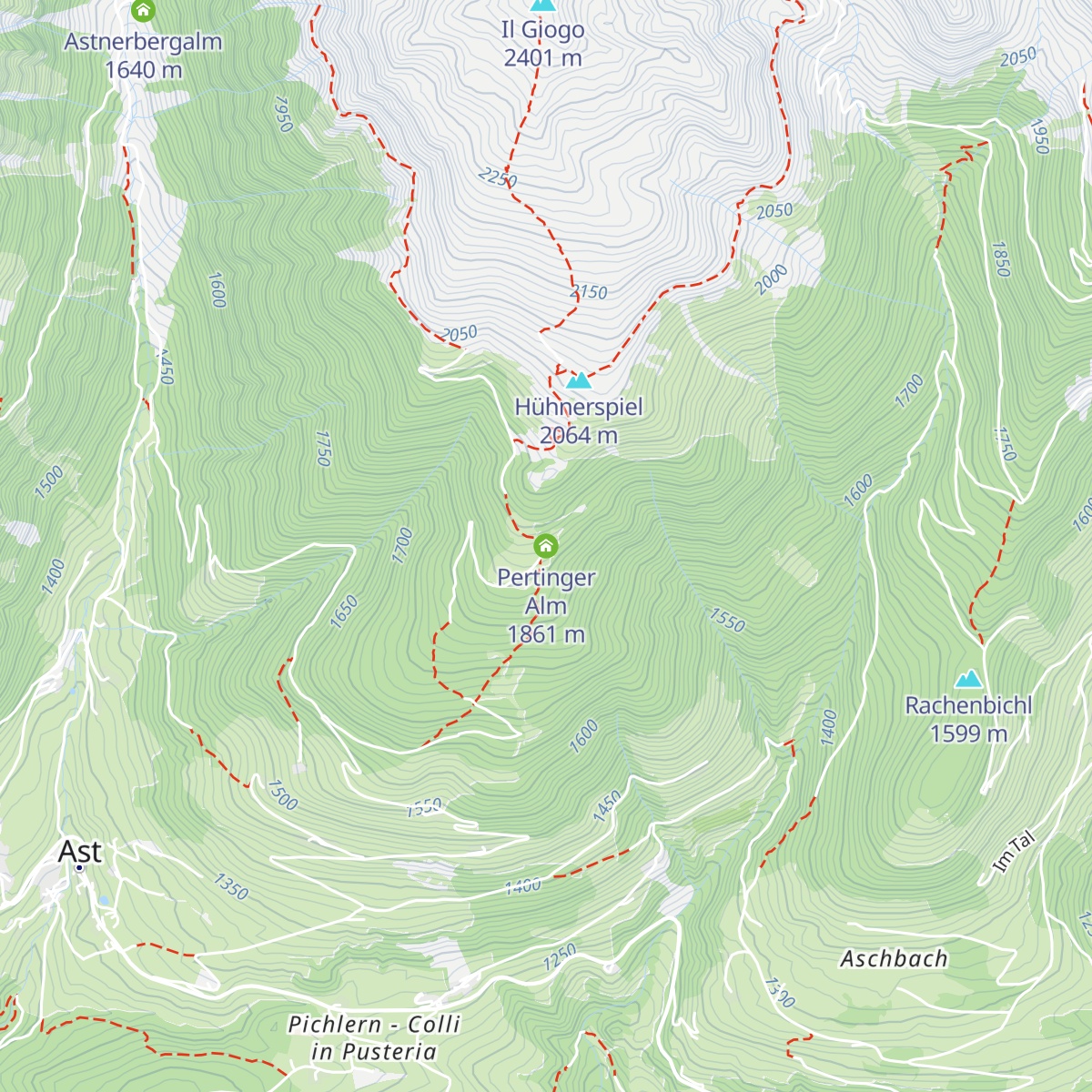 Pertinger Alm map