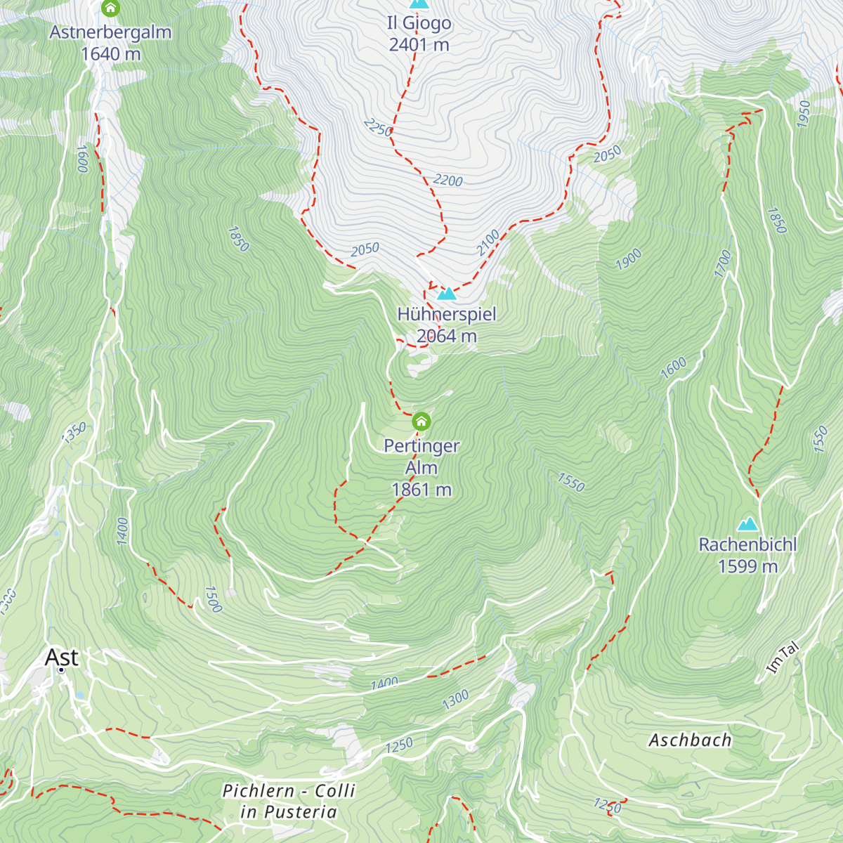 Pertinger Alm map