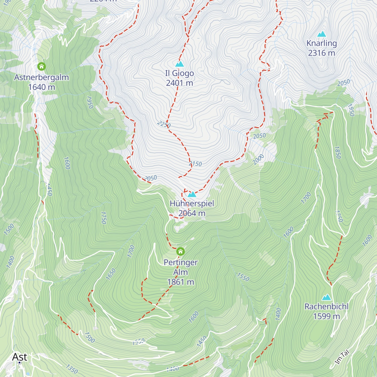 Obere Pertinger Alm map
