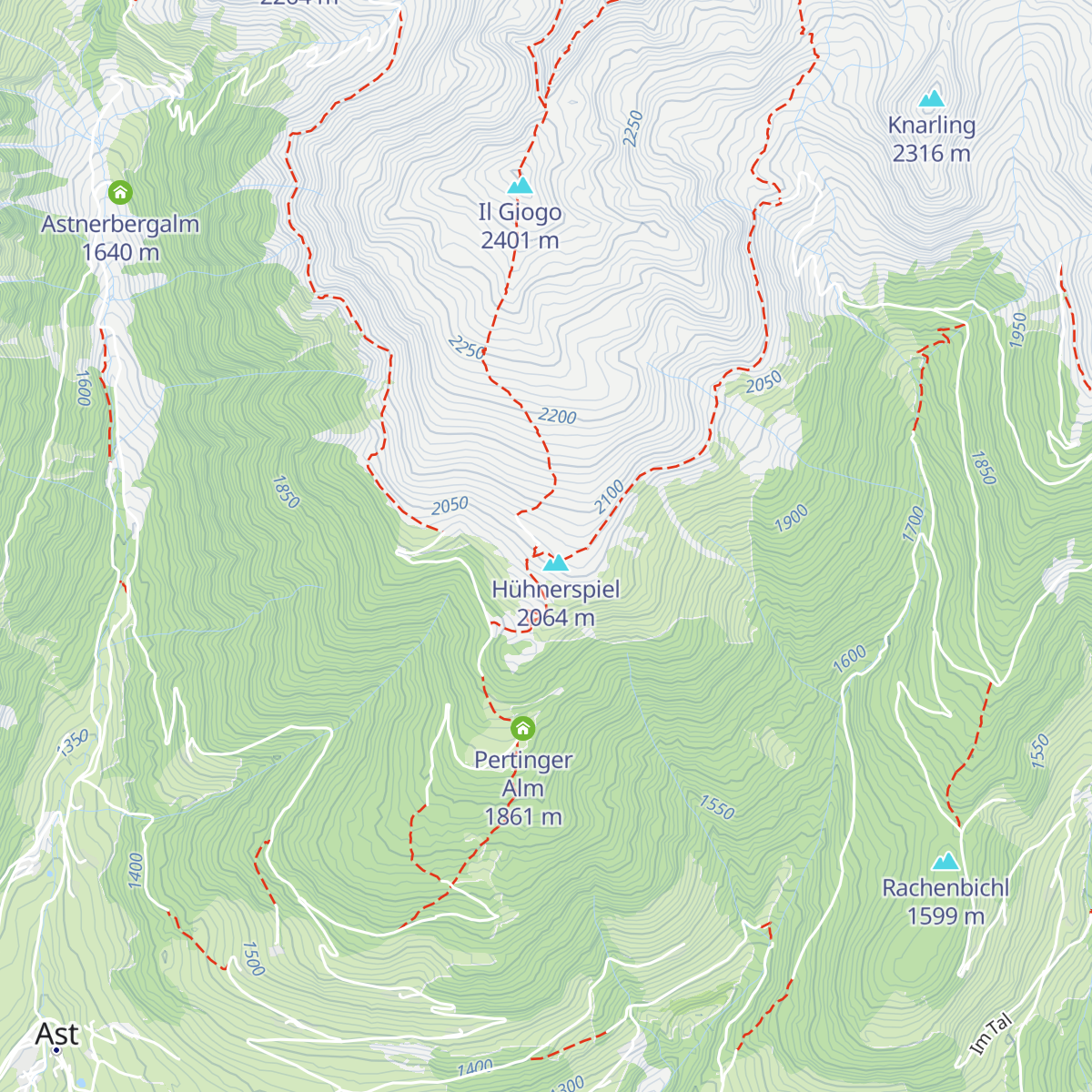 Obere Pertinger Alm map