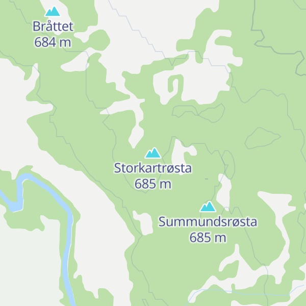 Map of Storkartrøsta