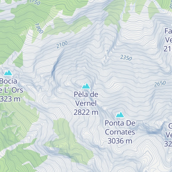 Map of Pèla de Vernel