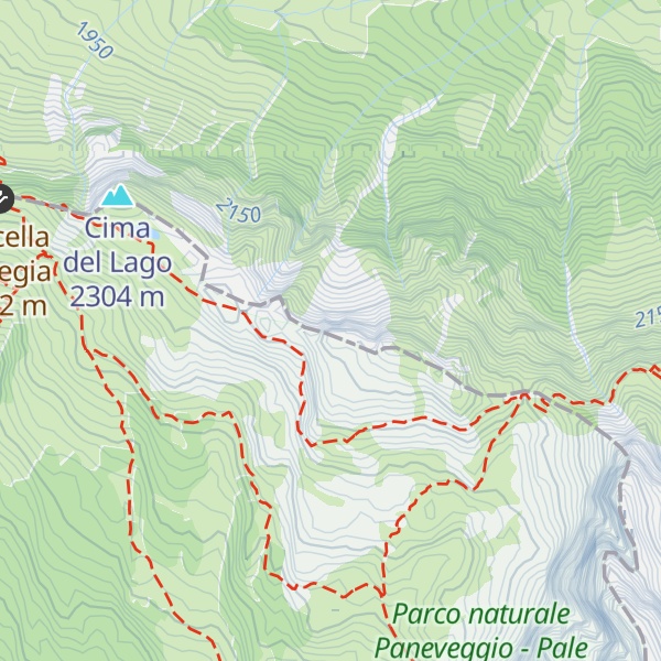 Map of Cima Caladora