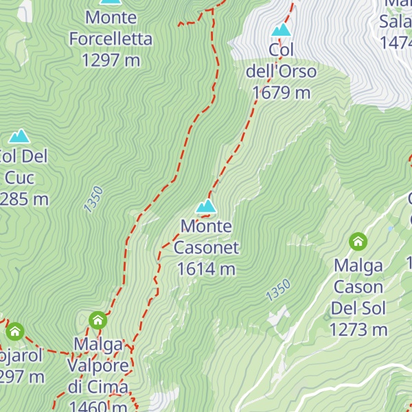Map of Monte Casonet