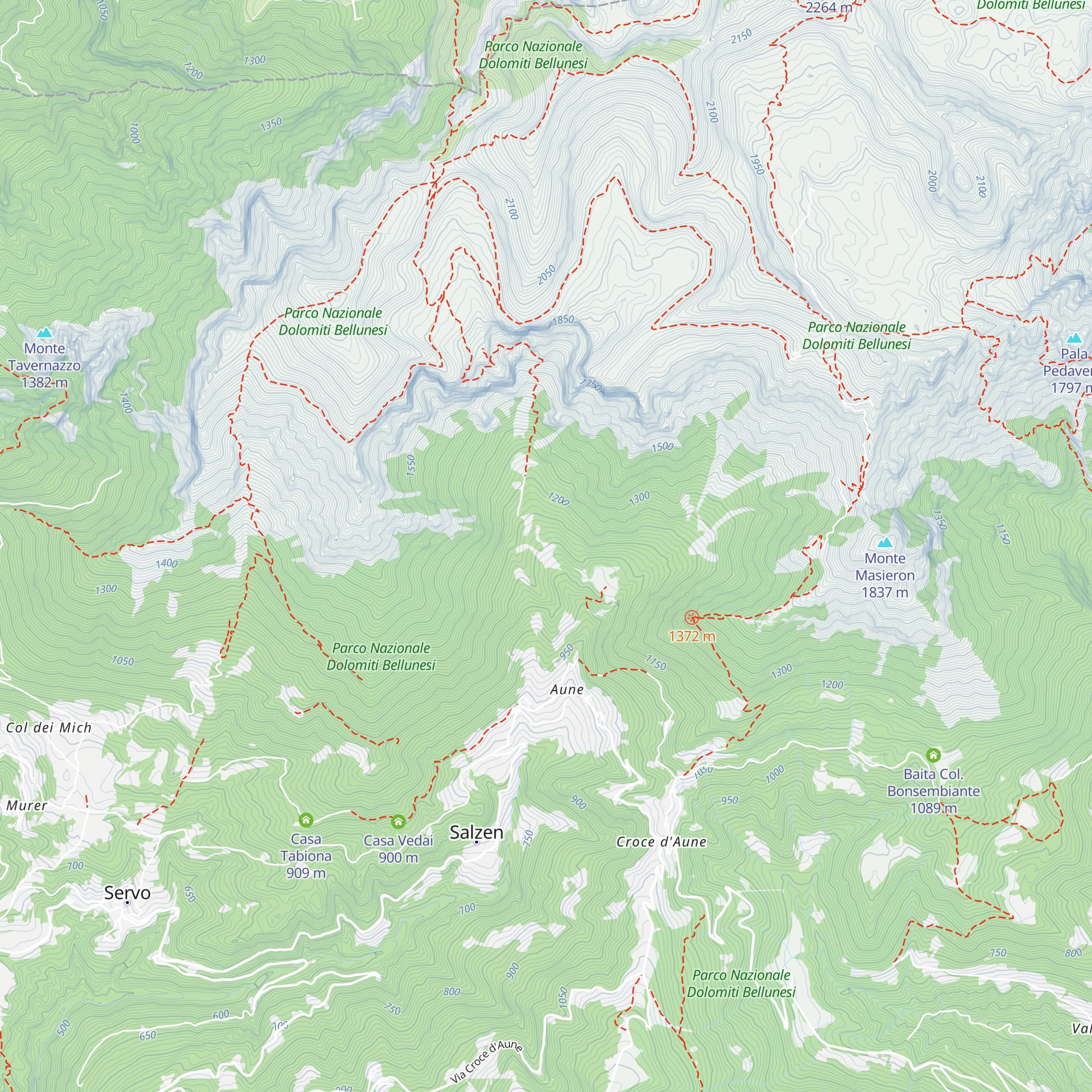 Baita Toni Ponte map