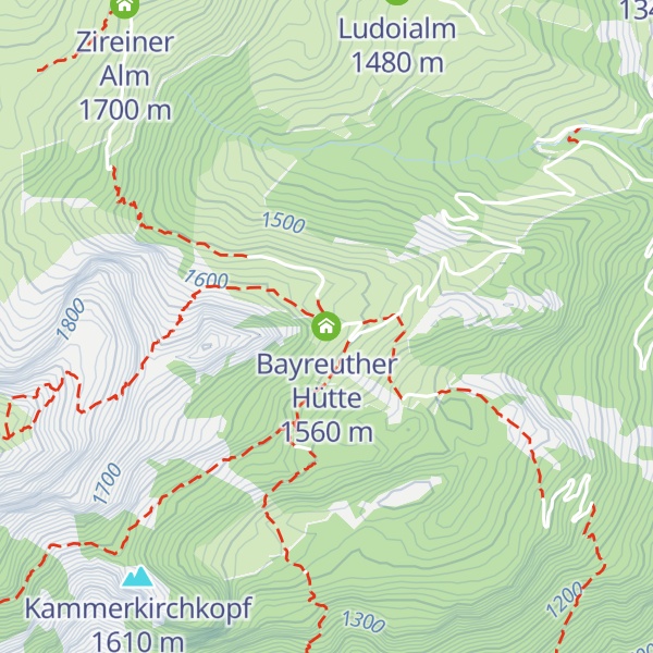 Map of Bayreuther Hütte