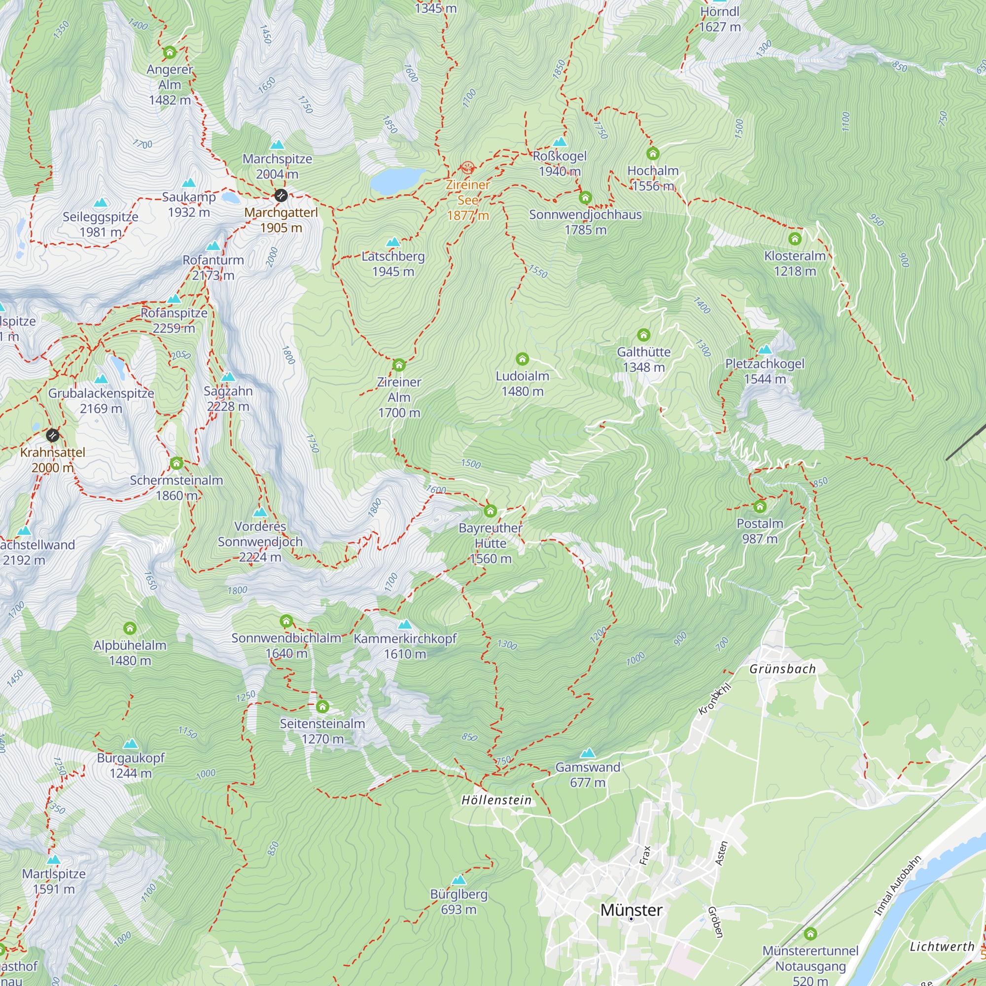 Bergalm map