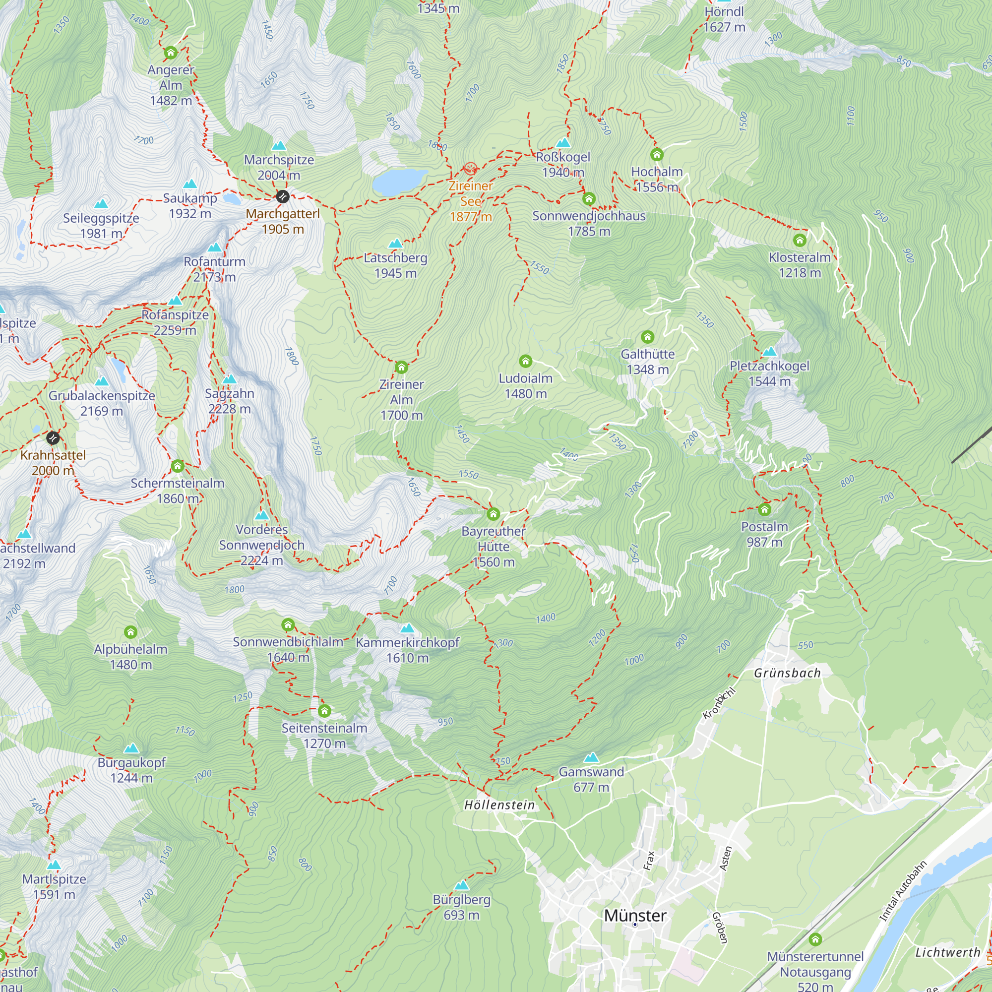 Bergalm map
