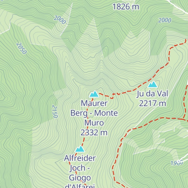 Map of Maurer Berg - Monte Muro