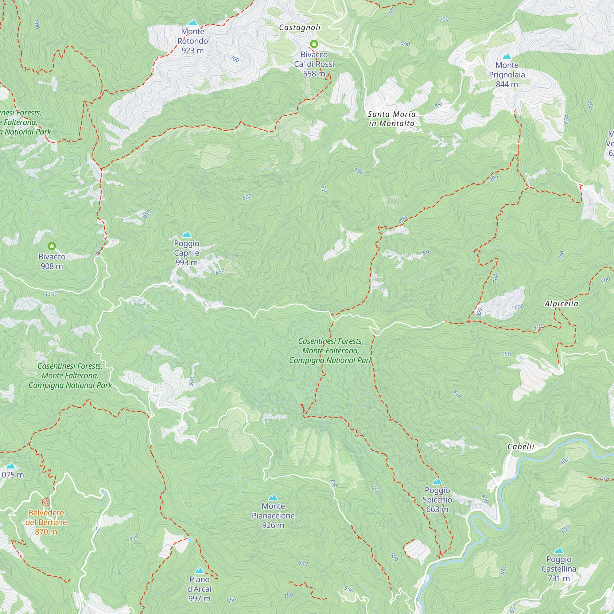 Bivacco Pinone map