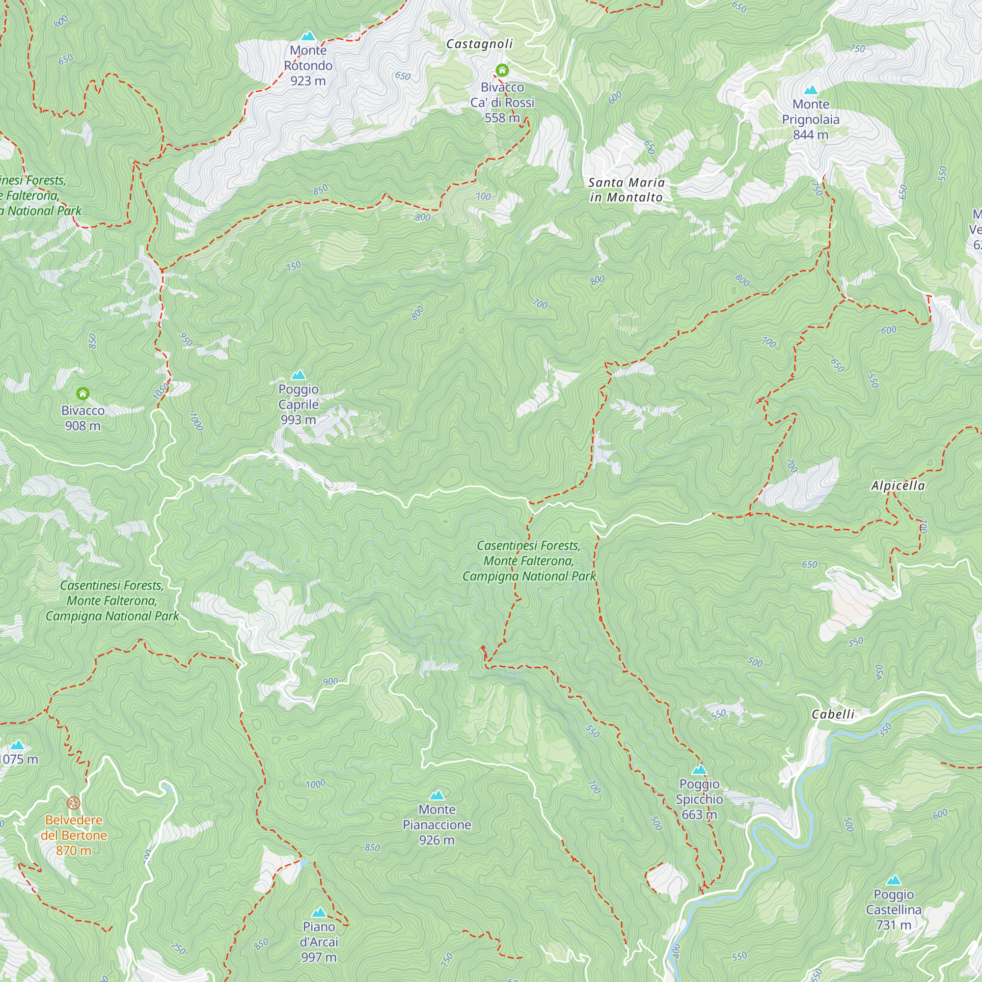 Bivacco Pinone map