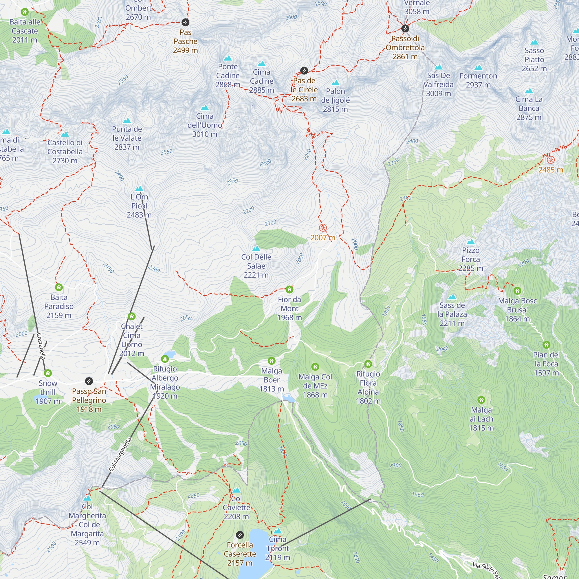 Fior da Mont map