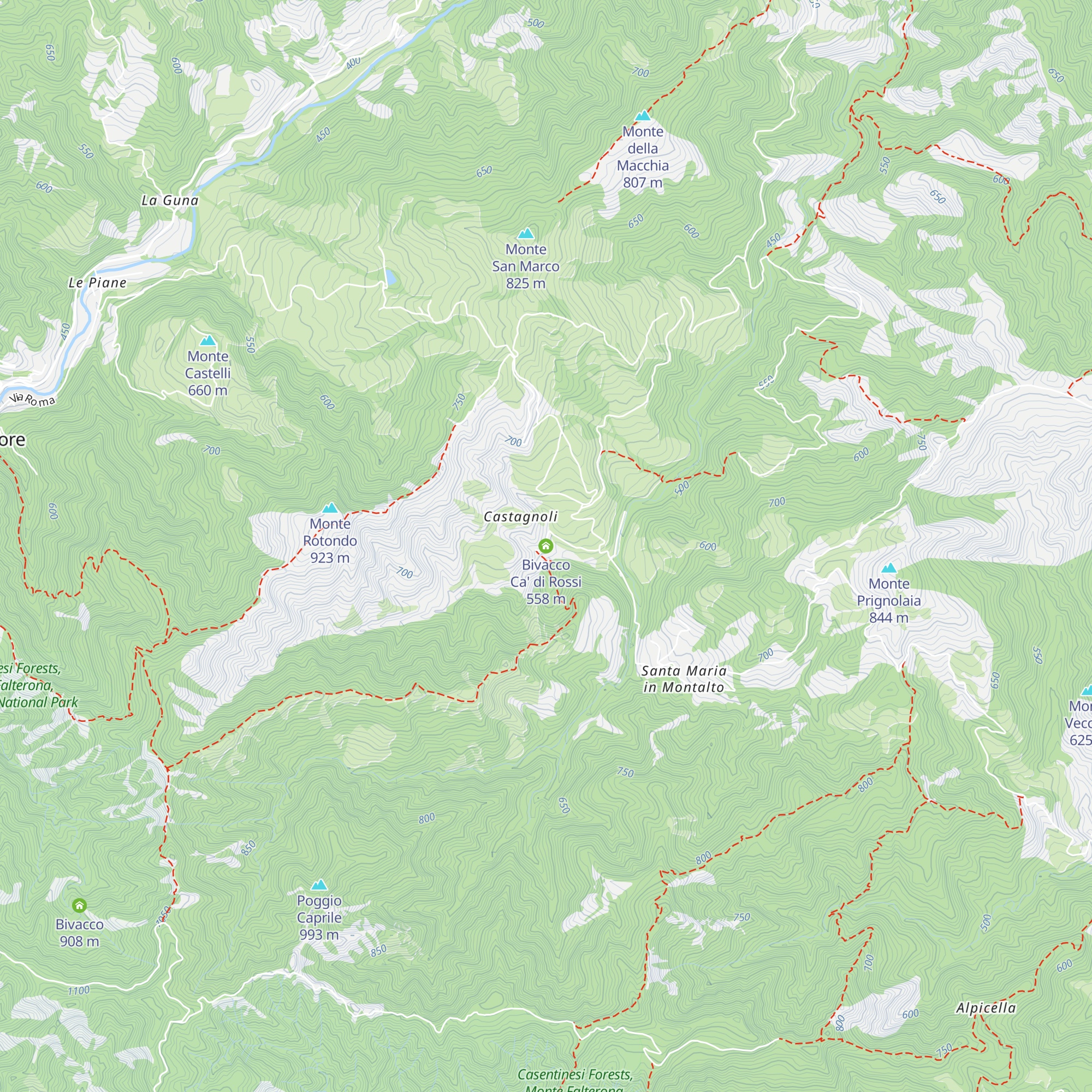 Bivacco Ca' di Rossi map