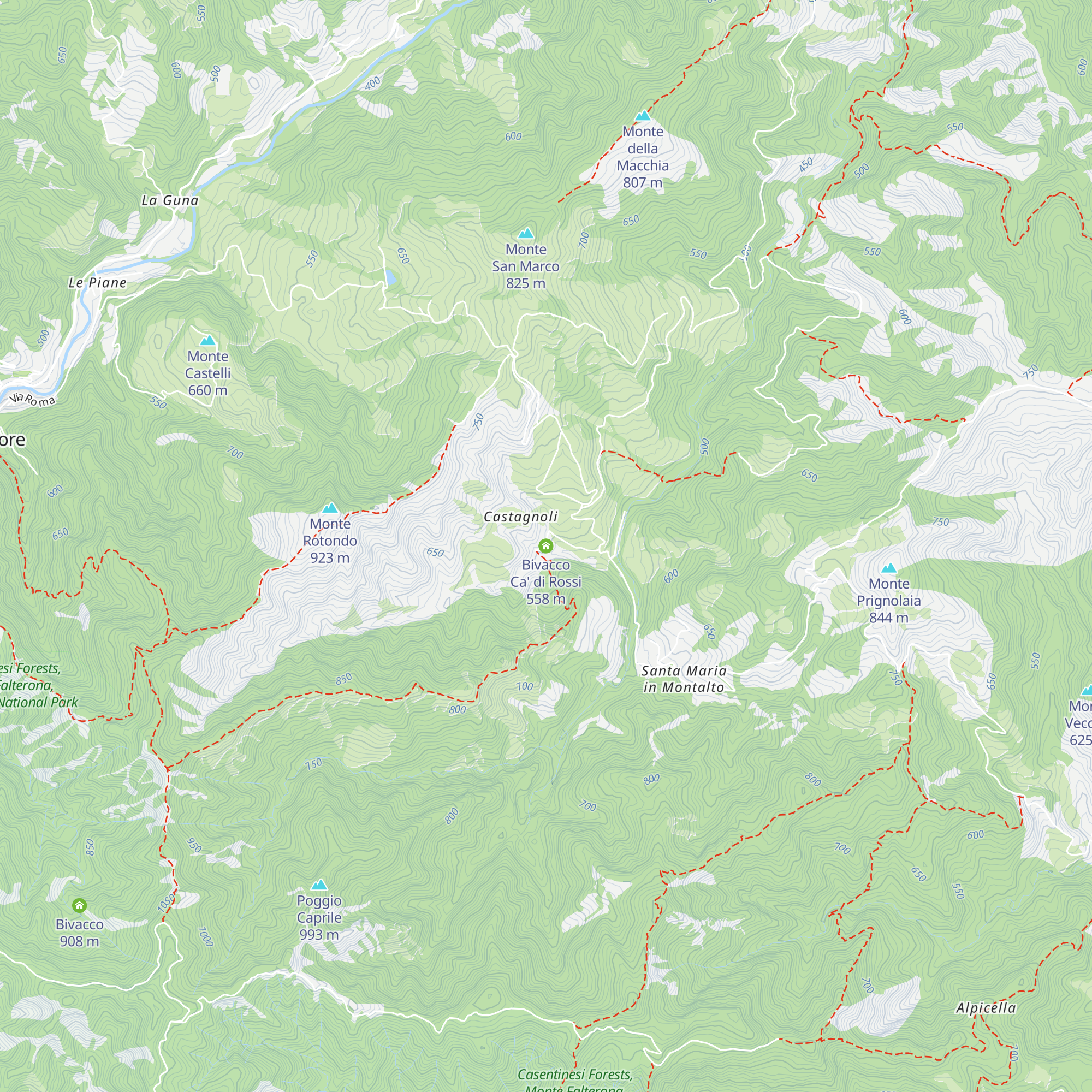 Bivacco Ca' di Rossi map