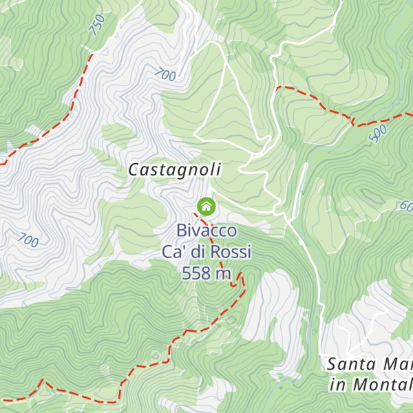 Map of Bivacco Ca' di Rossi