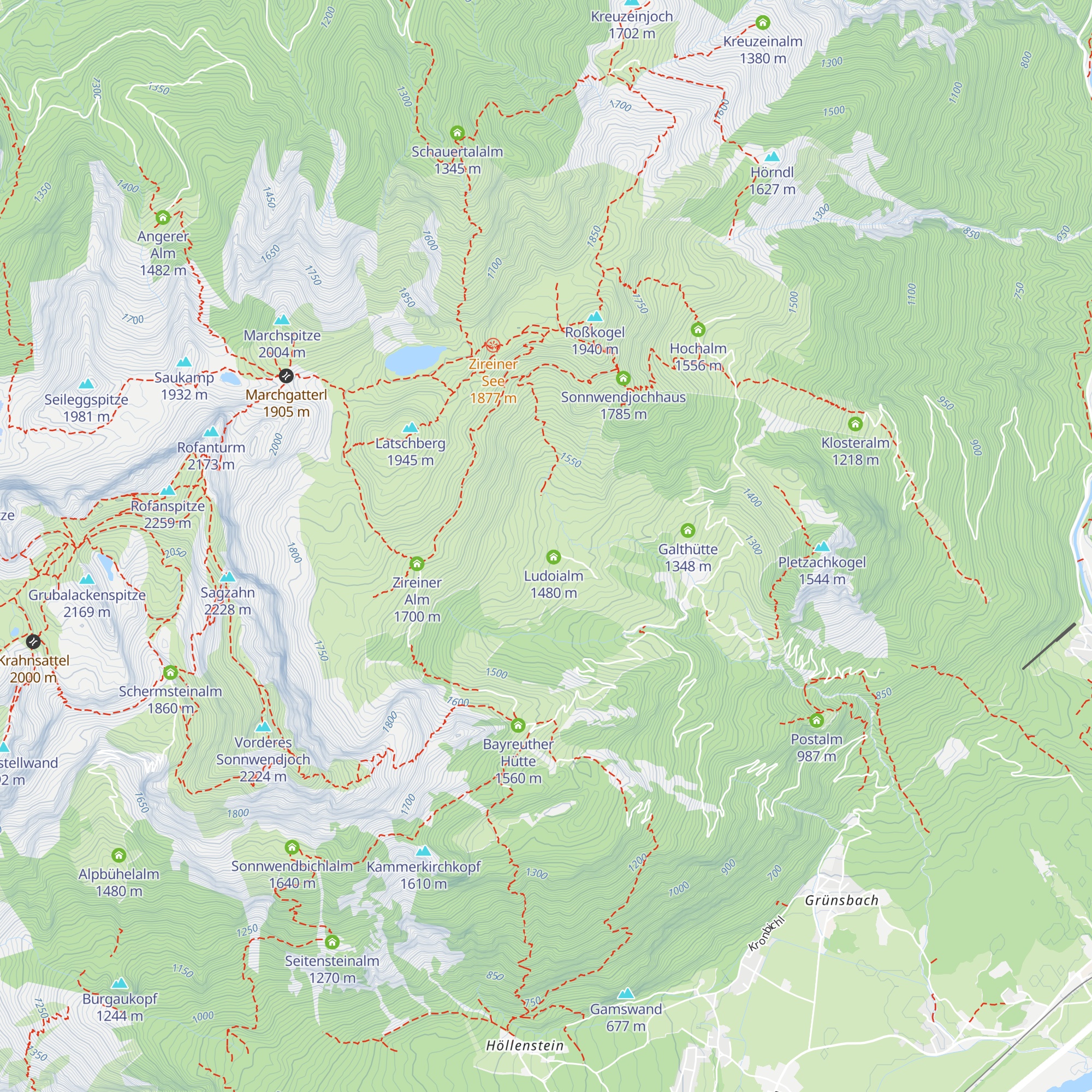 Ludoi Alm map