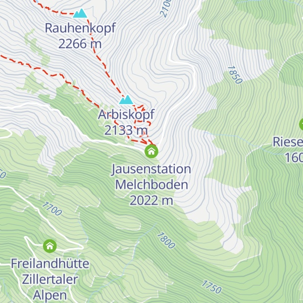 Map of Jausenstation Melchboden