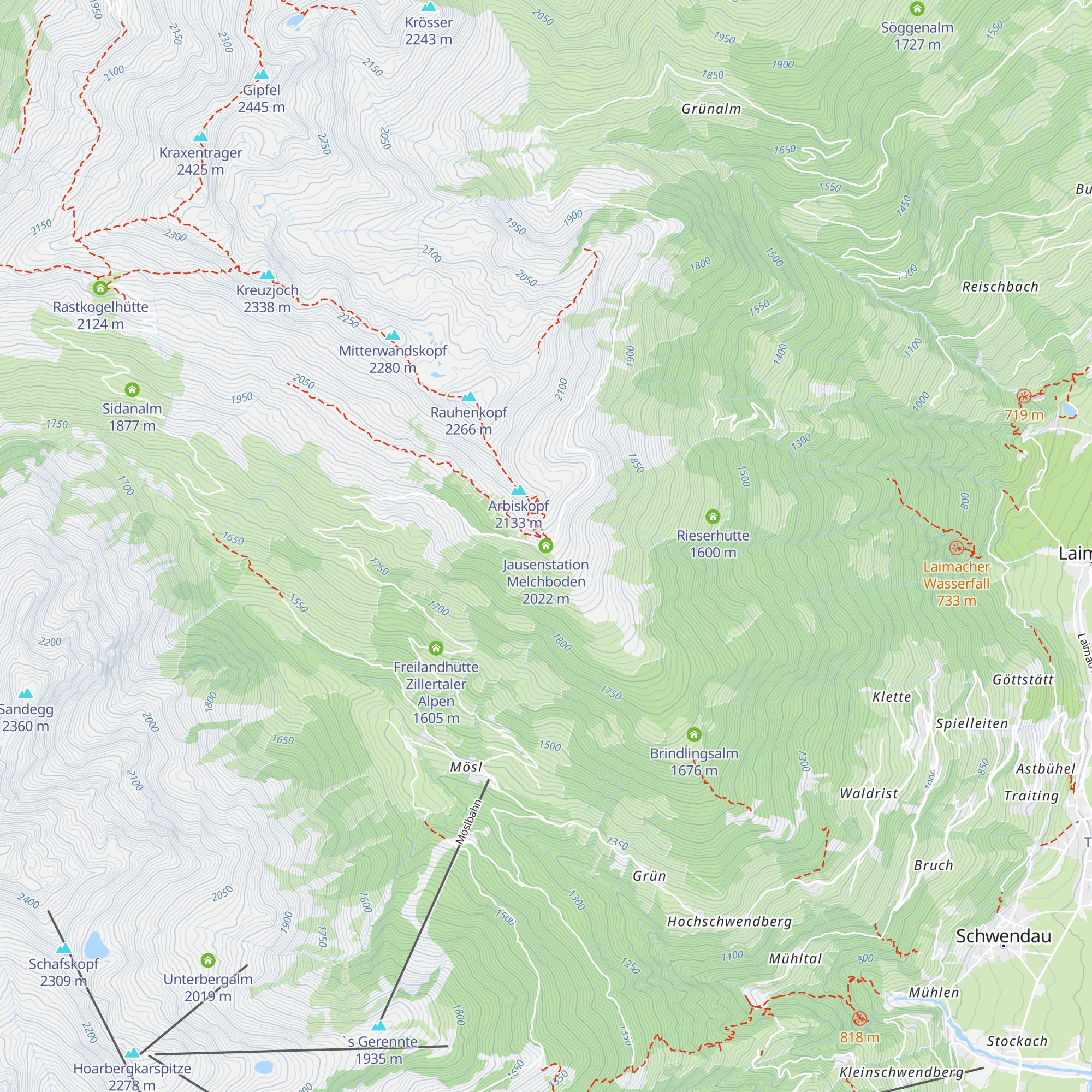 Jausenstation Melchboden map