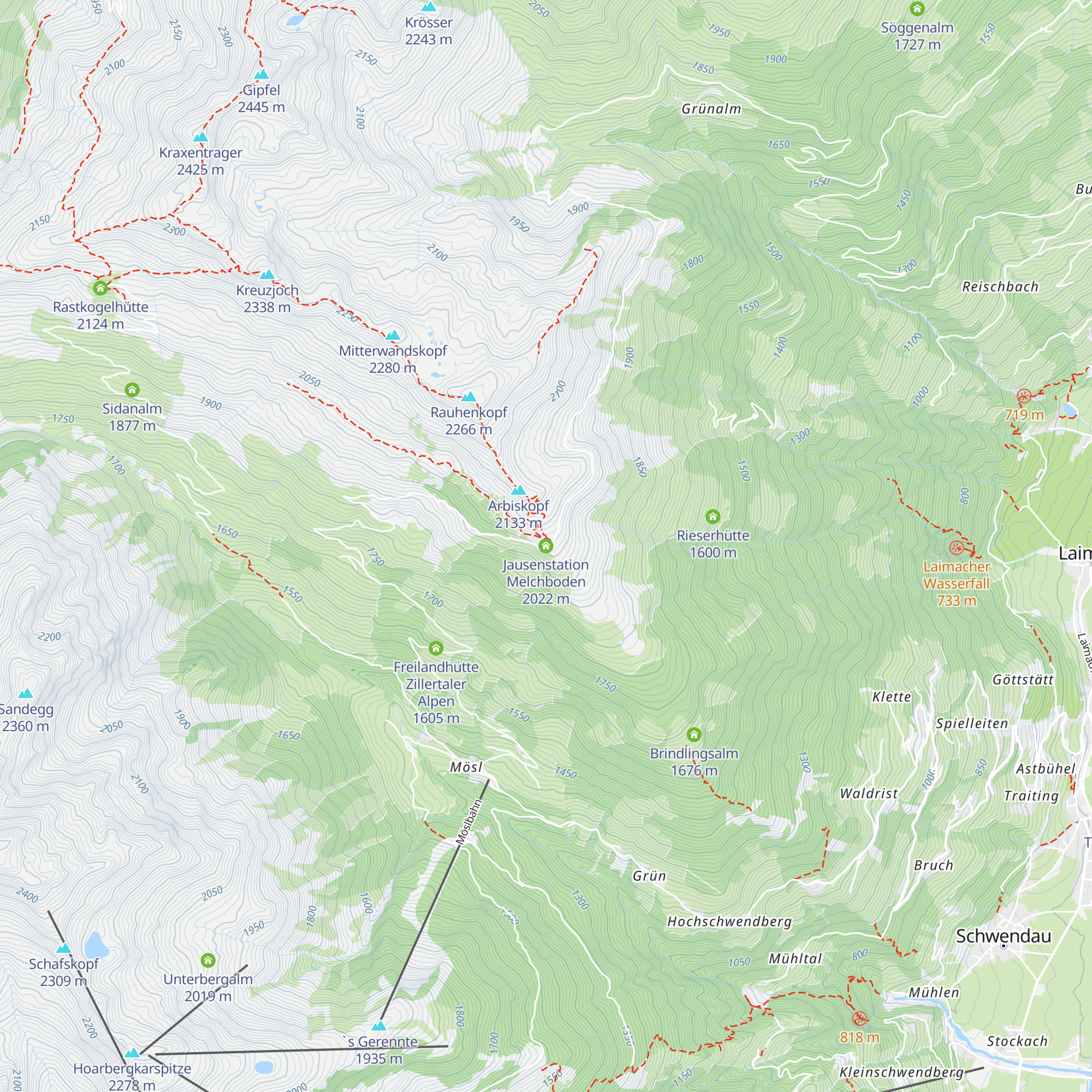 Jausenstation Melchboden map