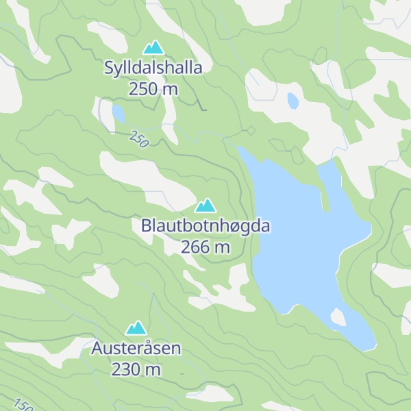 Map of Blautbotnhøgda