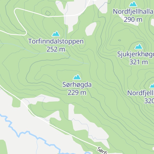 Map of Sørhøgda