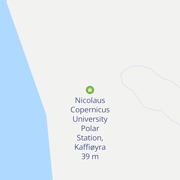 Map of Nicolaus Copernicus University Polar Station, Kaffiøyra