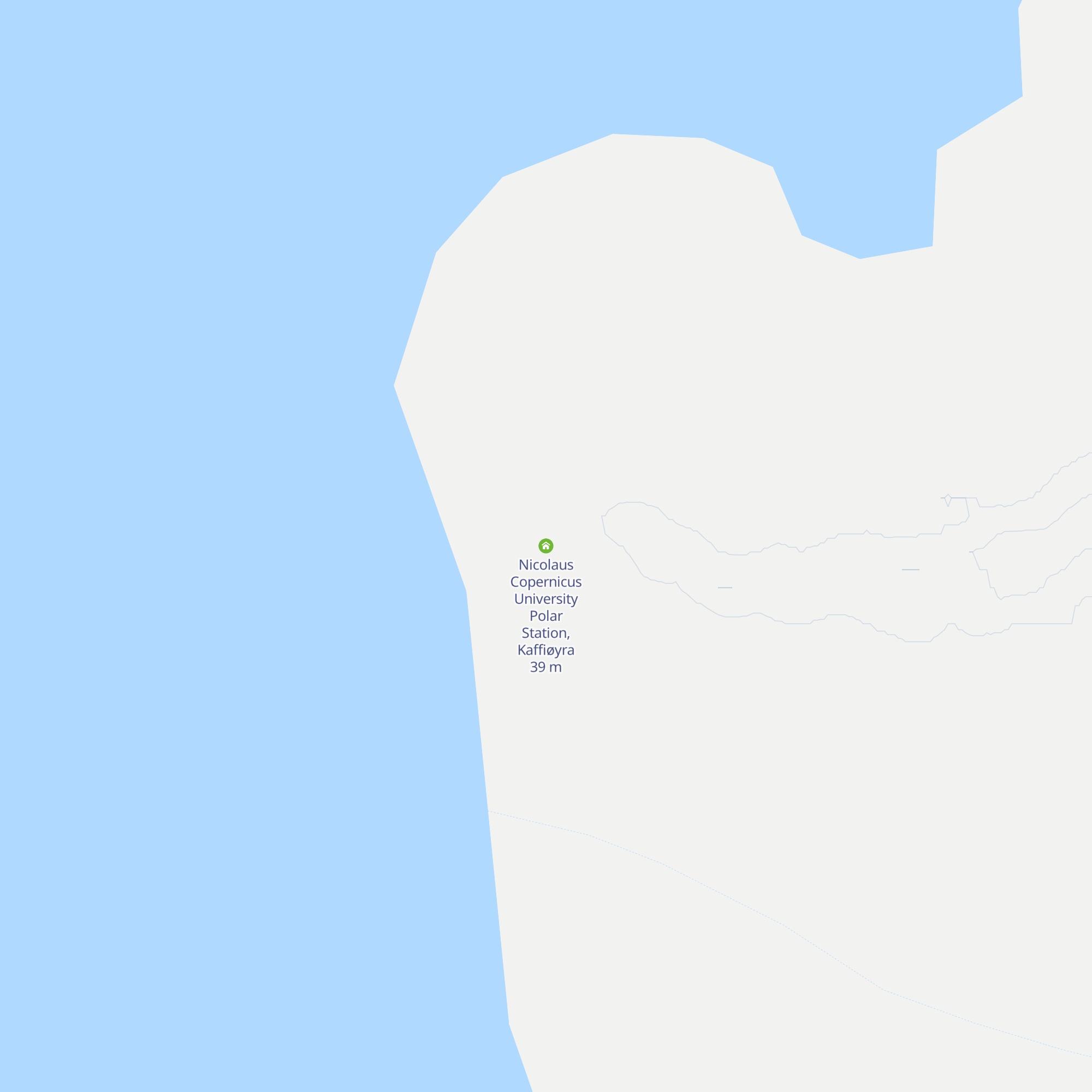 Nicolaus Copernicus University Polar Station, Kaffiøyra map