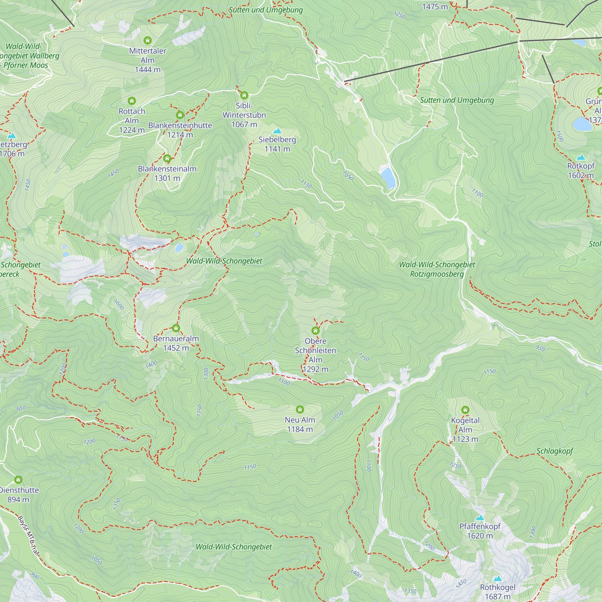 Obere Schönleiten Alm Hochleger map