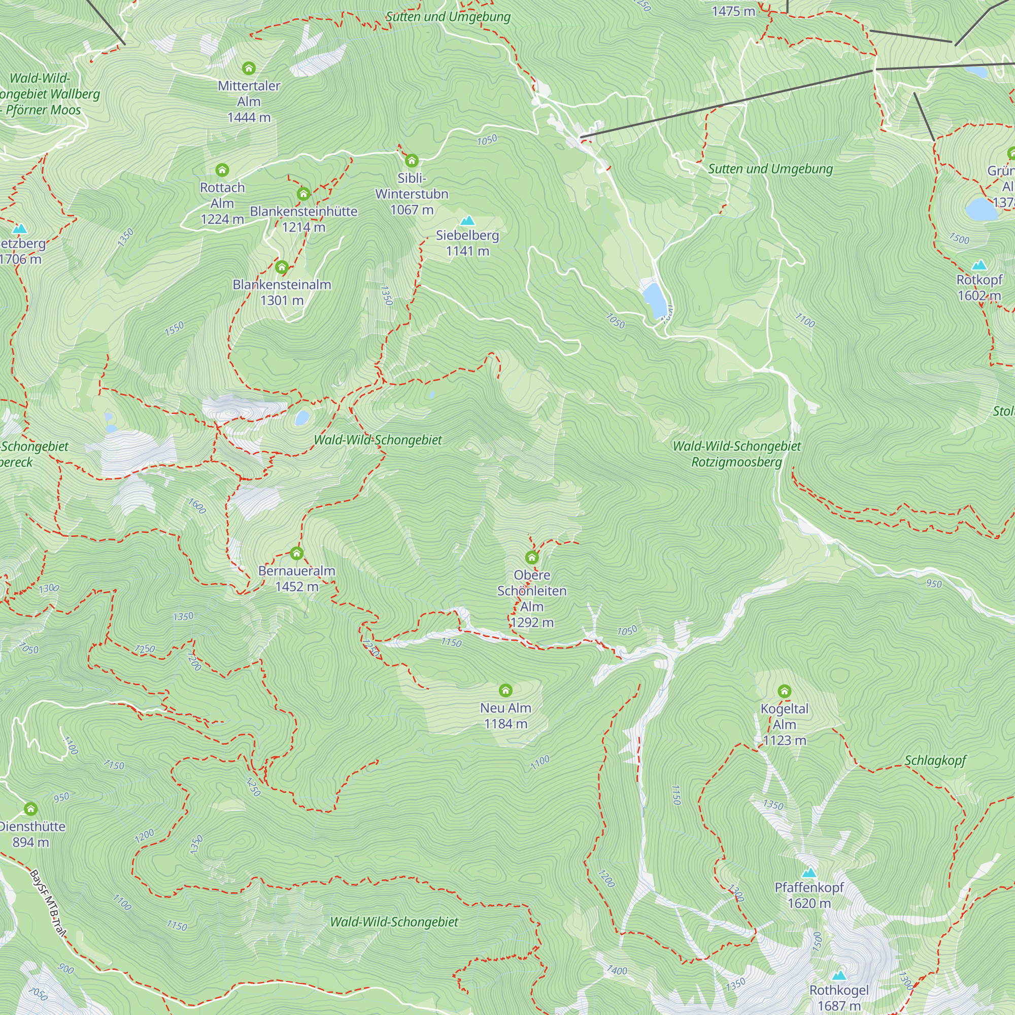 Obere Schönleiten Alm Hochleger map