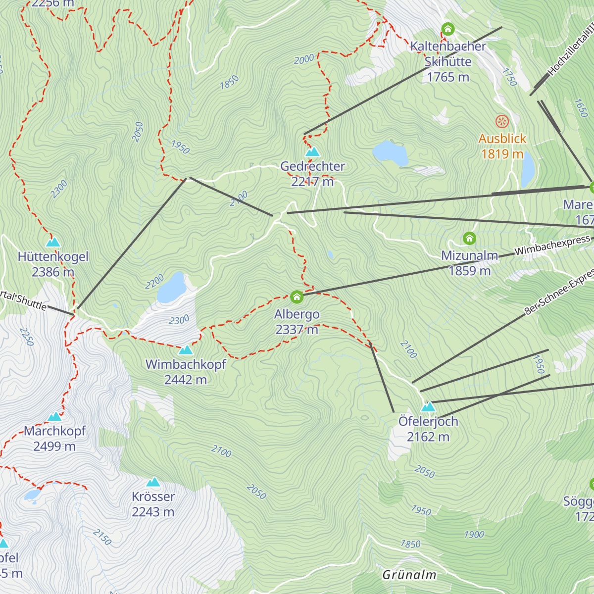 Albergo map
