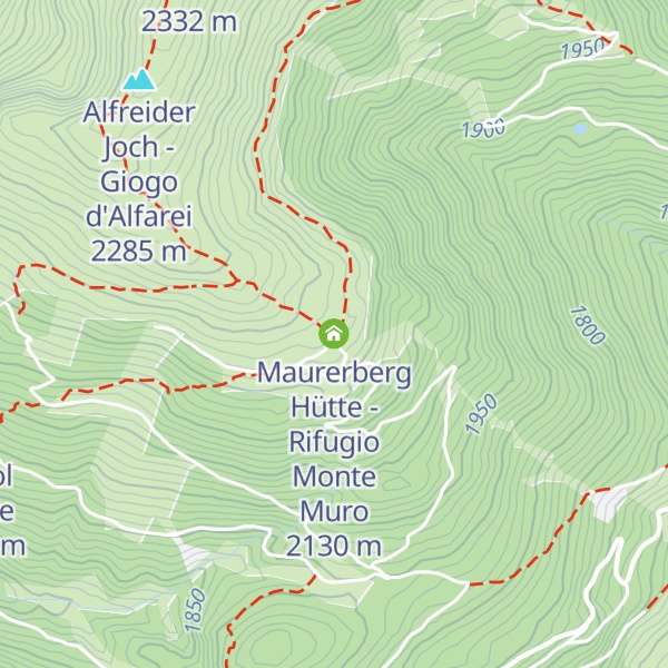 Map of Maurerberg Hütte - Rifugio Monte Muro