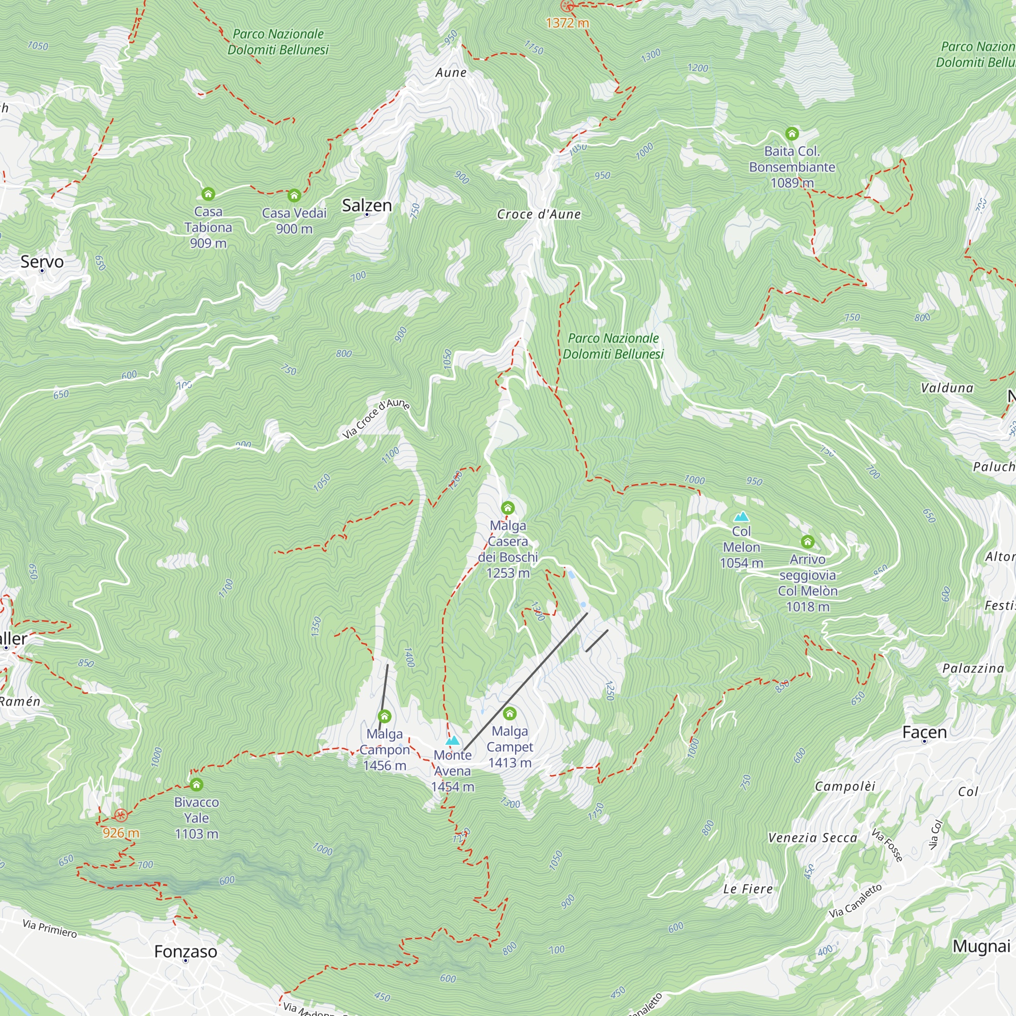 Malga Casera dei Boschi map
