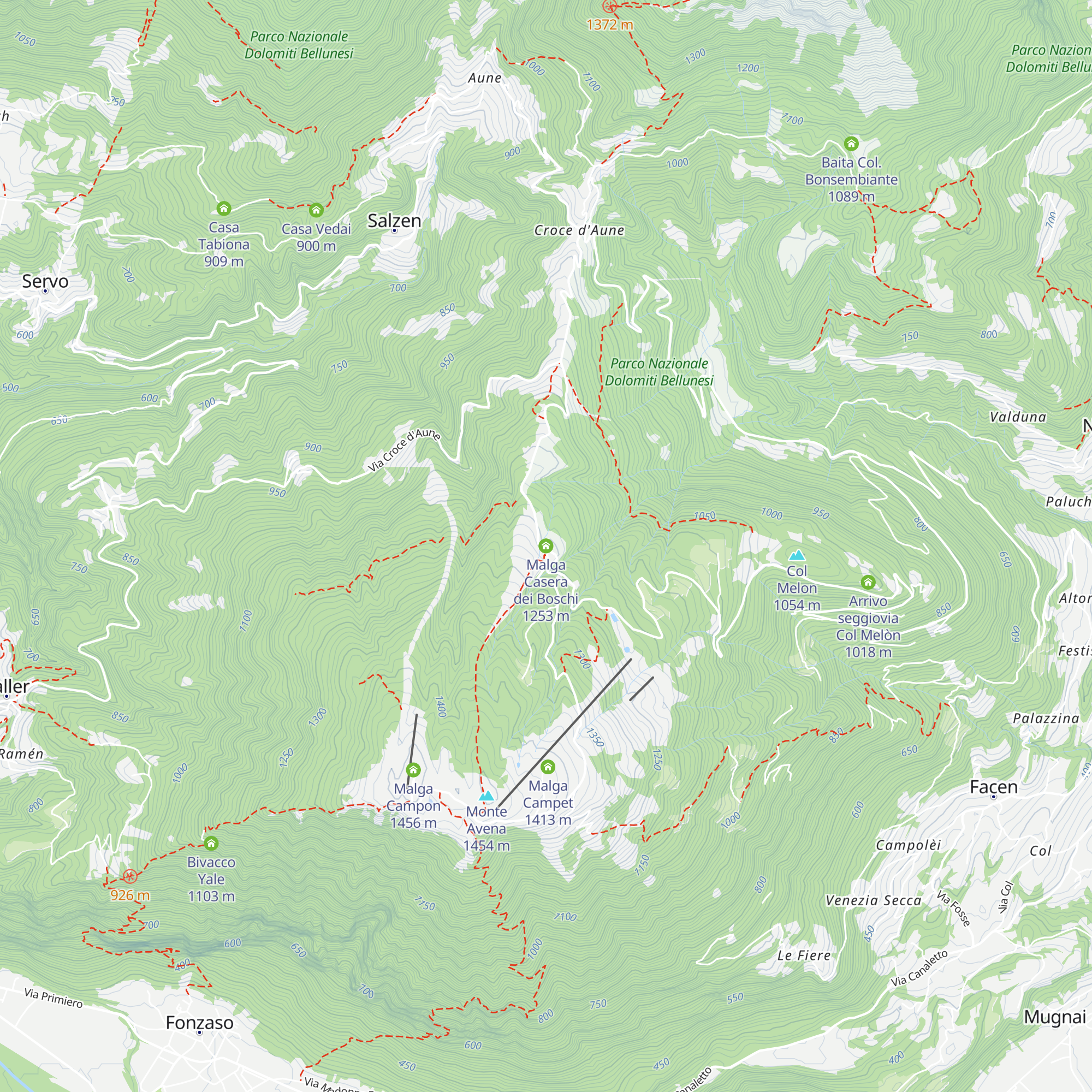 Malga Casera dei Boschi map